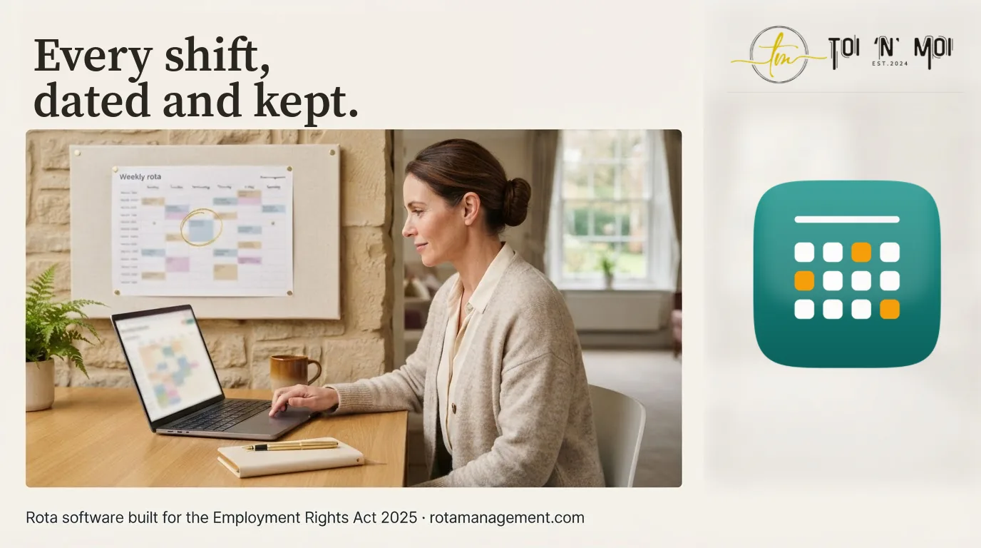 Every shift, dated and kept — rota software built for the Employment Rights Act 2025